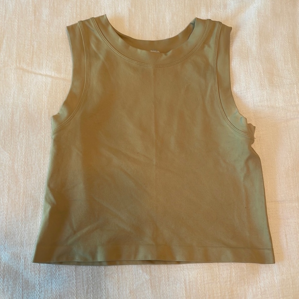 cute beige crop top, never worn, lightweight, could dress up or down!